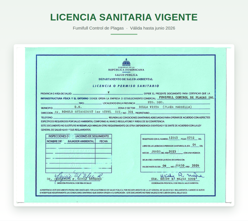 Licencia Sanitaria